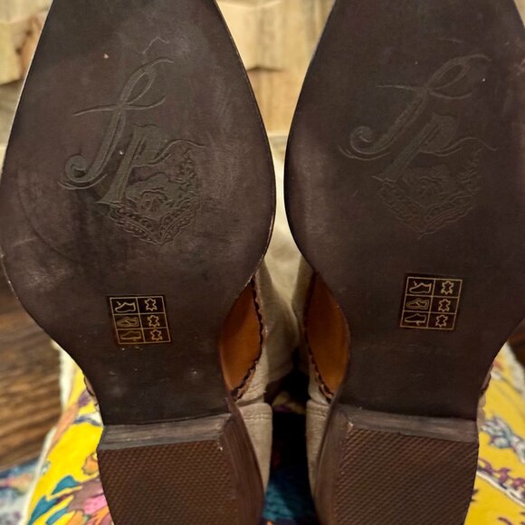 Free People Sterling Western Tall Boots | Tan Suede | Size 37 / US 7 - Picture 12 of 16